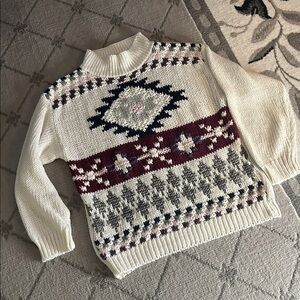 Jamie Scott 90’s Retro Mock Neck Hand Knit Sweater